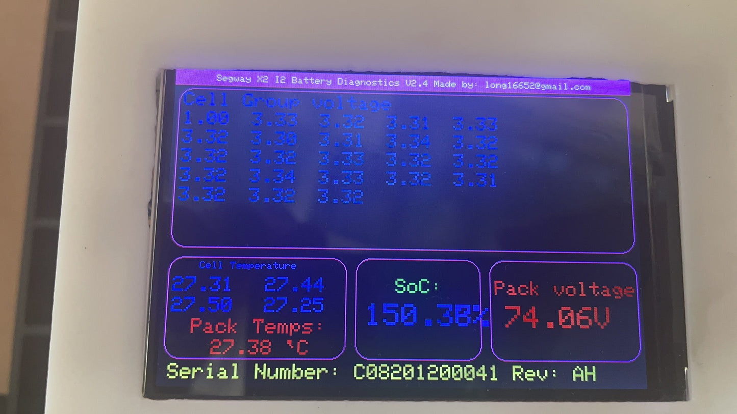 Kit de prueba de diagnóstico de batería para Segway i2 X2 SE PT