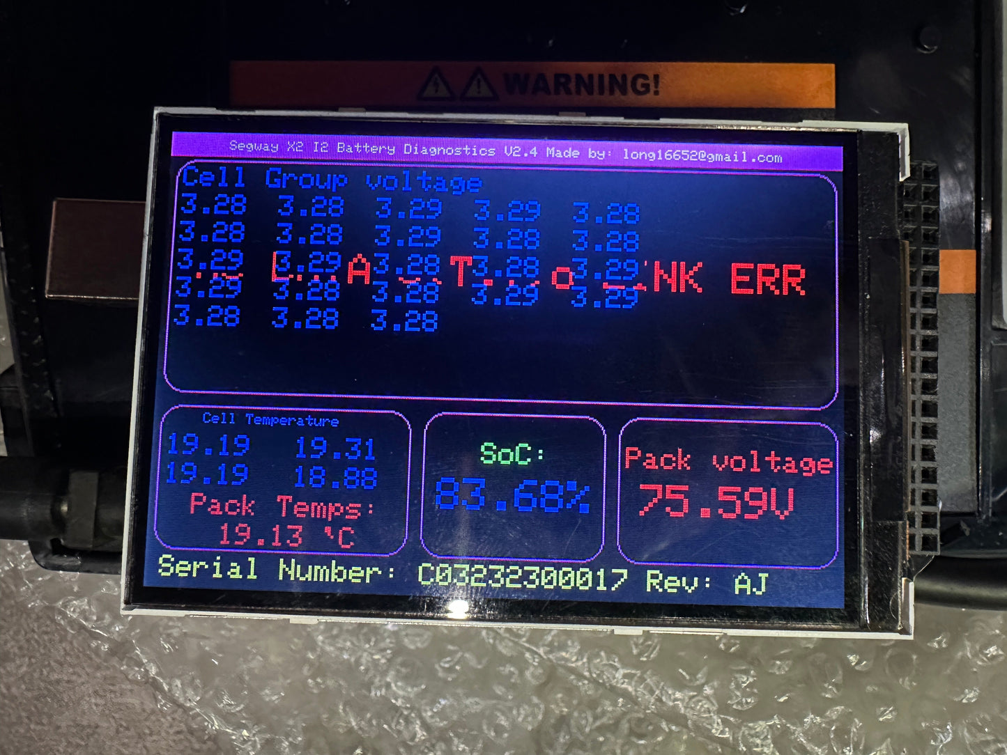 Kit de prueba de diagnóstico de batería para Segway i2 X2 SE PT